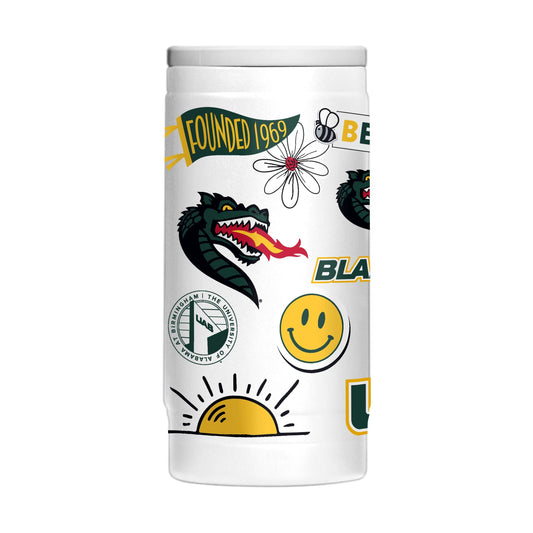 Alabama - Birmingham 12oz Native Powdercoat SlimCan Coolie - Logo Brands - Flyclothing LLC