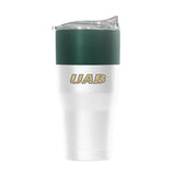 UAB 30oz Colorblock White Powder Coat Tumbler