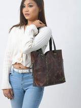 The Riley Handbag - Brown - Classy Leather Bags - Flyclothing LLC