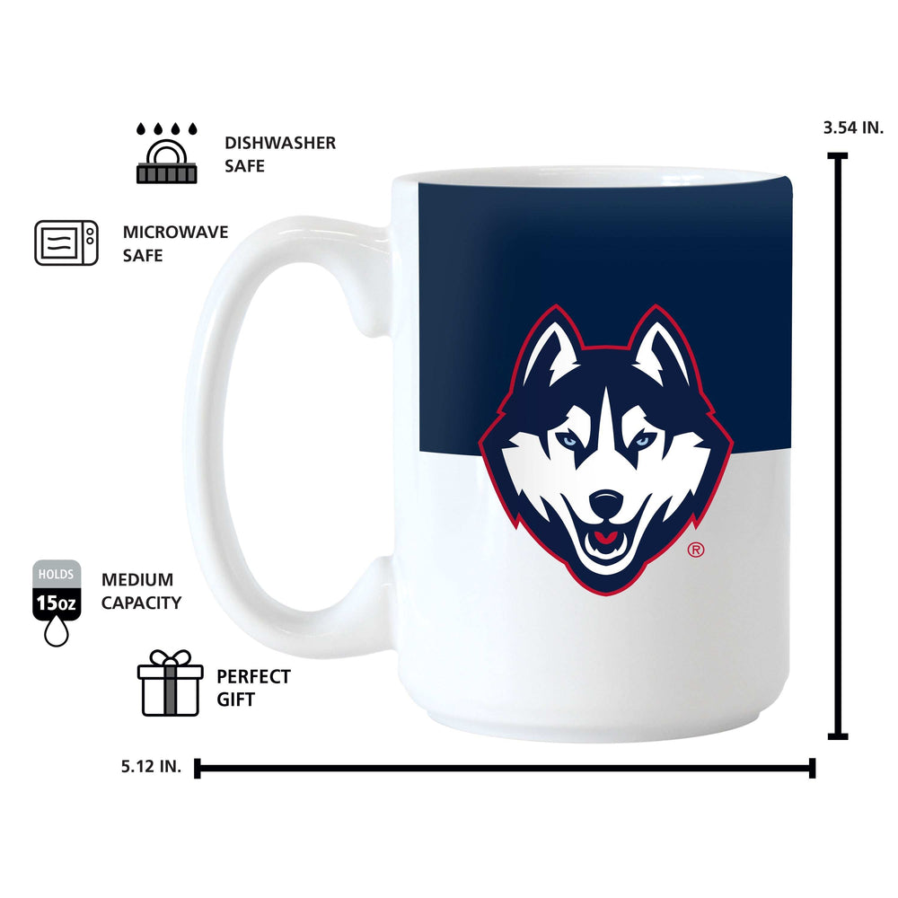 UConn 15oz Colorblock Sublimated Mug - Logo Brands - Flyclothing LLC