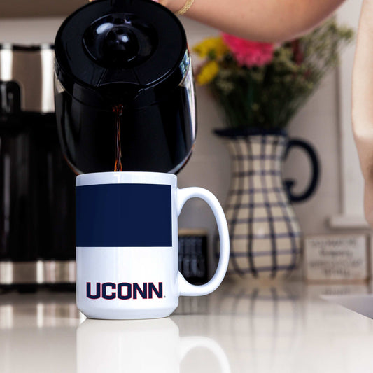 UConn 15oz Colorblock Sublimated Mug - Logo Brands - Flyclothing LLC