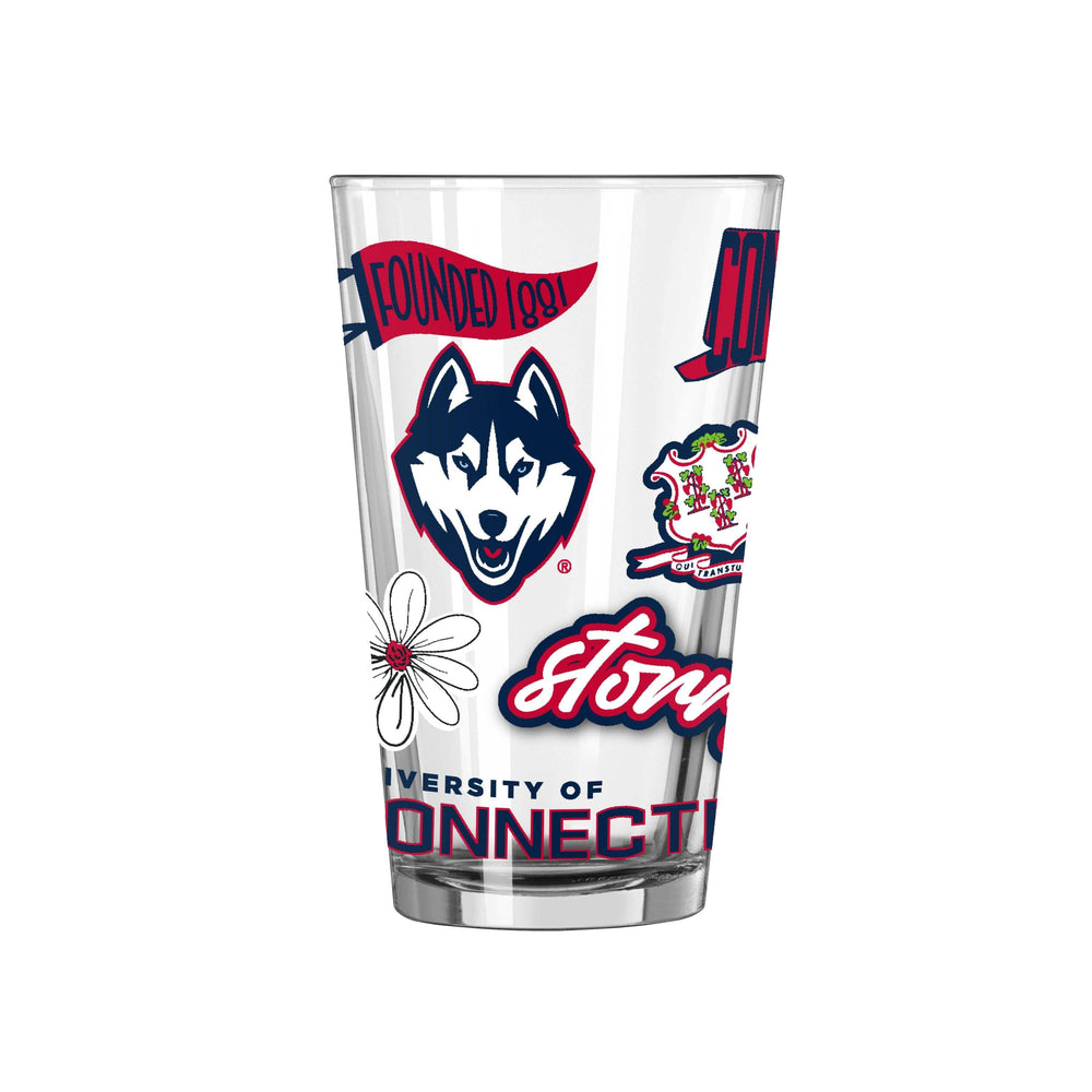 UConn 16oz Native Pint Glass - Logo Brands - Flyclothing LLC