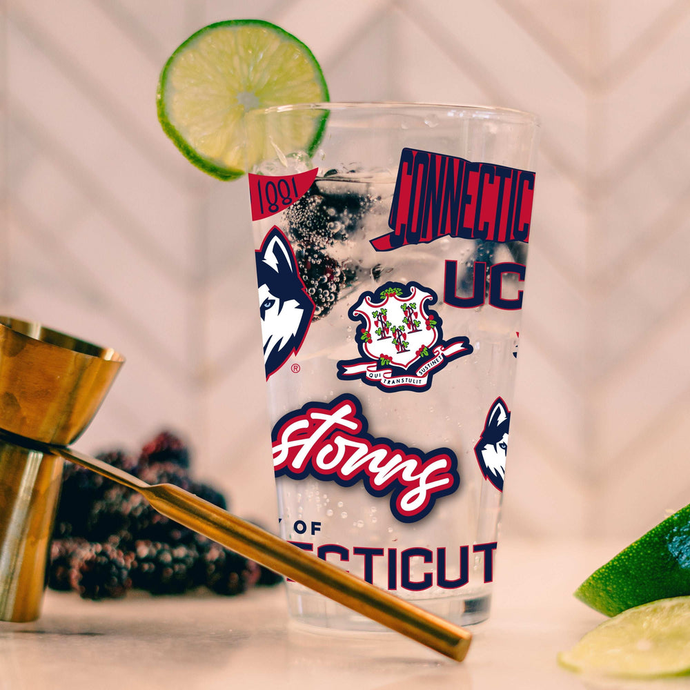 UConn 16oz Native Pint Glass - Logo Brands - Flyclothing LLC