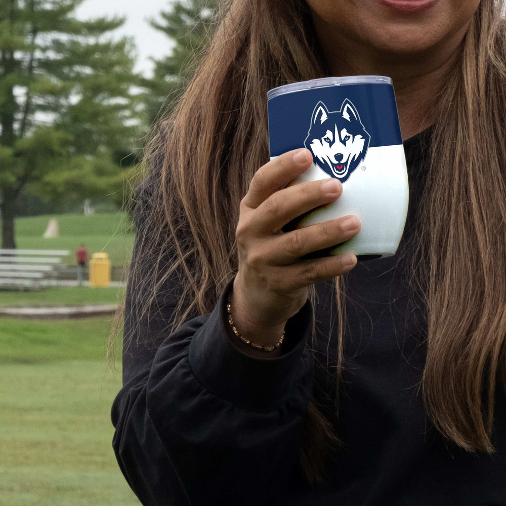 UConn 16oz Colorblock Stainless Curved Beverage - Logo Brands - Flyclothing LLC