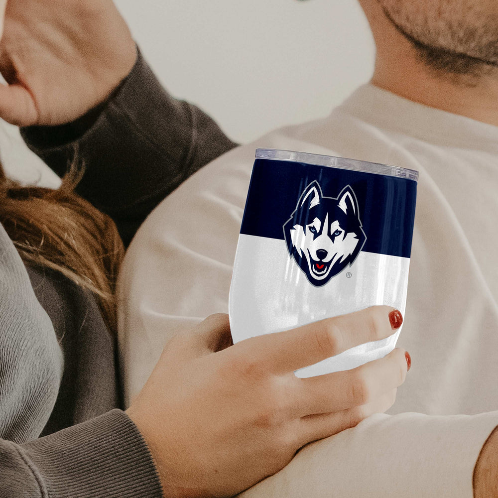 UConn 16oz Colorblock Stainless Curved Beverage - Logo Brands - Flyclothing LLC