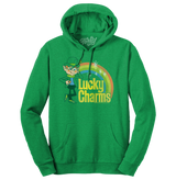 Lucky Charms Vintage Lucky the Leprechaun Logo Hooded Sweatshirt - Kelly Green