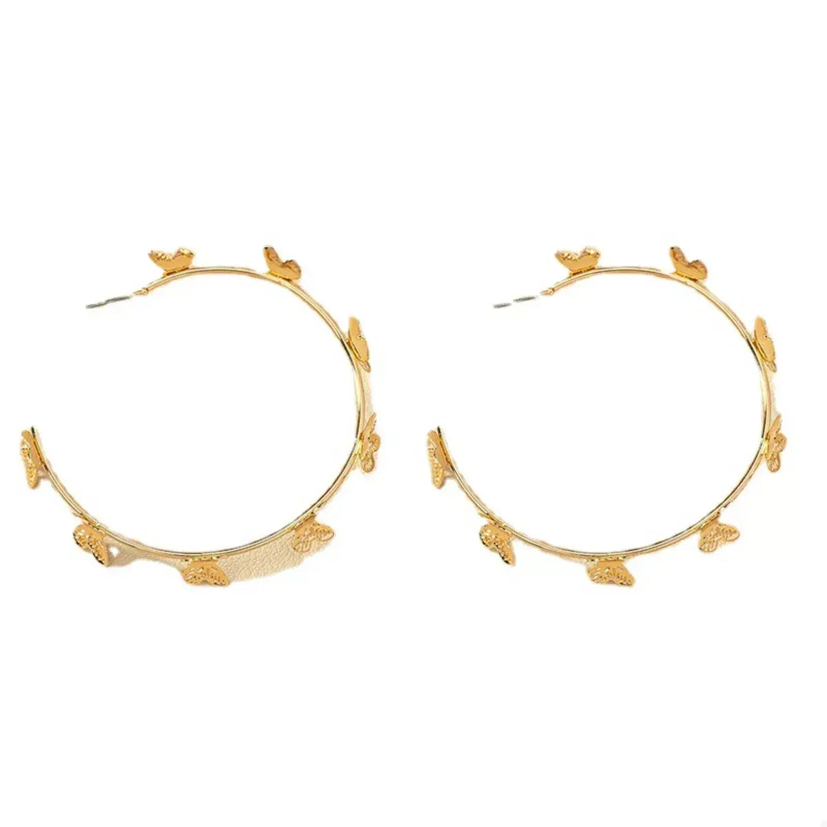 Butterfly Vine Hoop Earrings - Trendsi - Flyclothing LLC