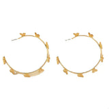 Butterfly Vine Hoop Earrings - Trendsi - Flyclothing LLC