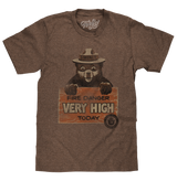 Smokey Fire Danger Very High T-Shirt - Brown
