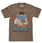 Mr. Owl How Many Licks? T-Shirt - Brown