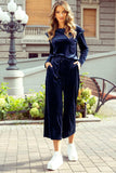 Frill Round Neck Long Sleeve Top and Pants Set - Trendsi - Flyclothing LLC