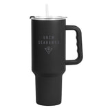 NC Wilmington 40oz Black Tonal Powder Coat Tumbler