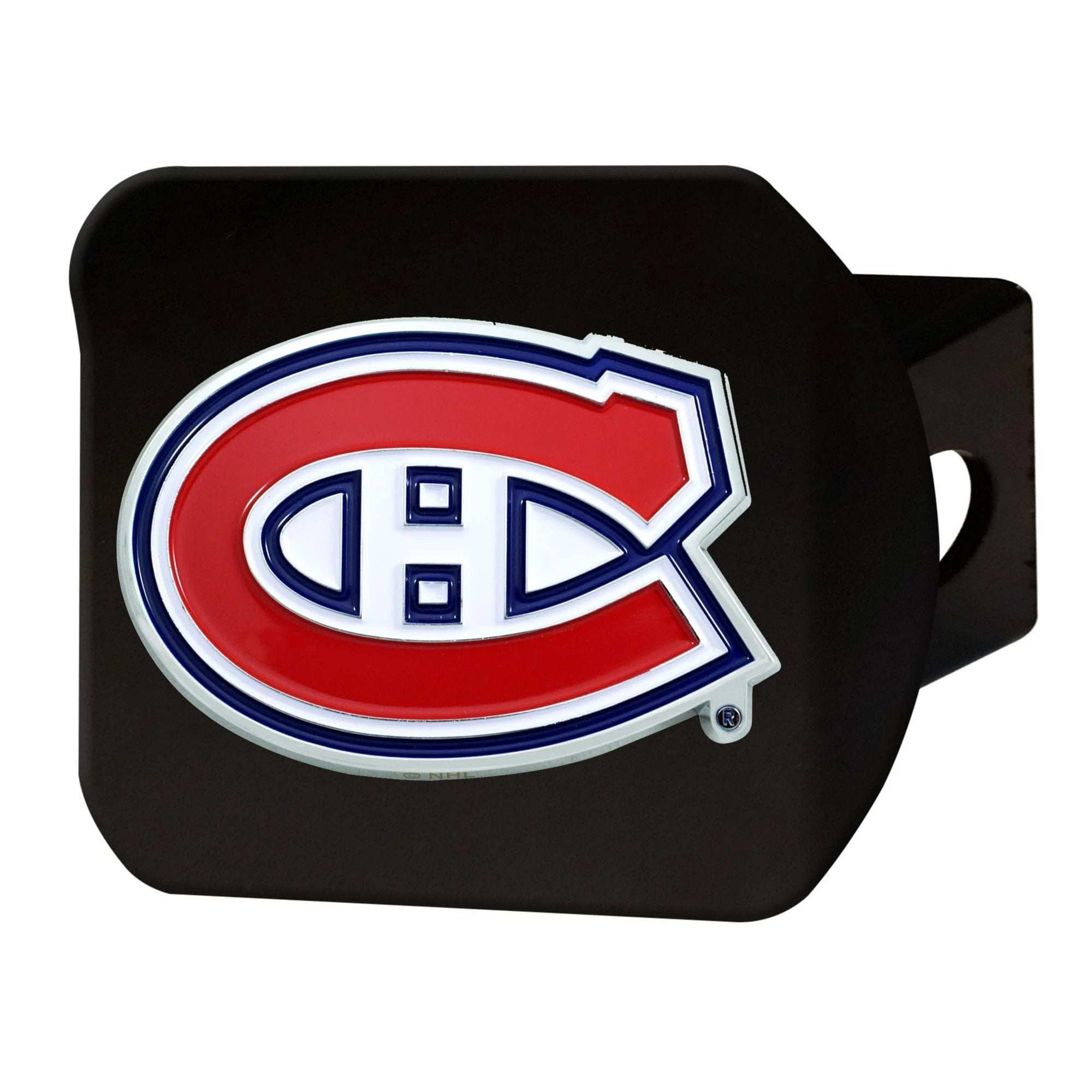 Montreal Canadiens Black Metal Hitch Cover - 3D Color Emblem - Montreal Canadiens - Flyclothing LLC