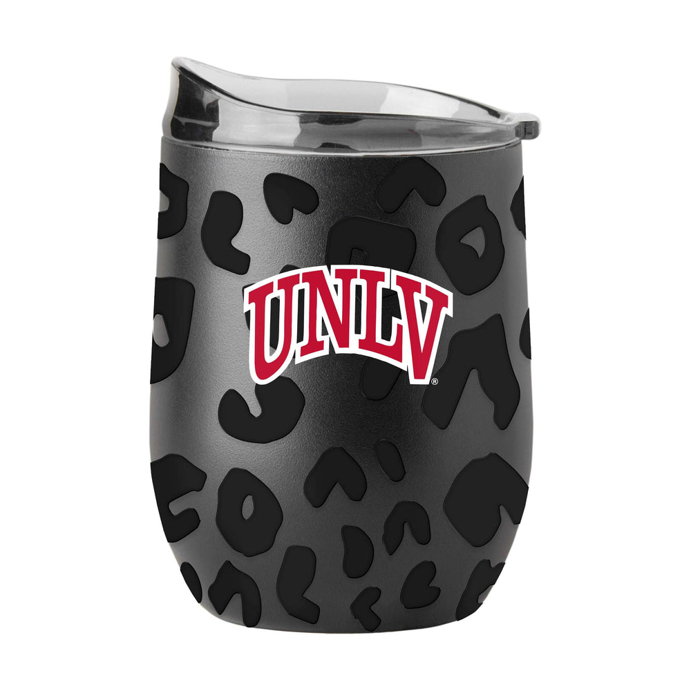 UNLV Leopard 16oz Black Powdercoat Curved Beverage - Logo Brands - Flyclothing LLC