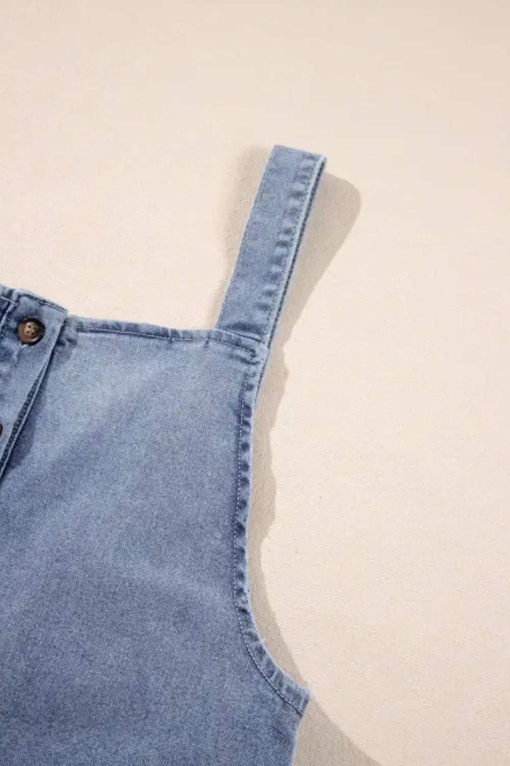 Wide Strap Denim Overalls with Pockets - Trendsi - Flyclothing LLC