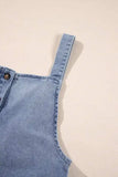 Wide Strap Denim Overalls with Pockets - Trendsi - Flyclothing LLC