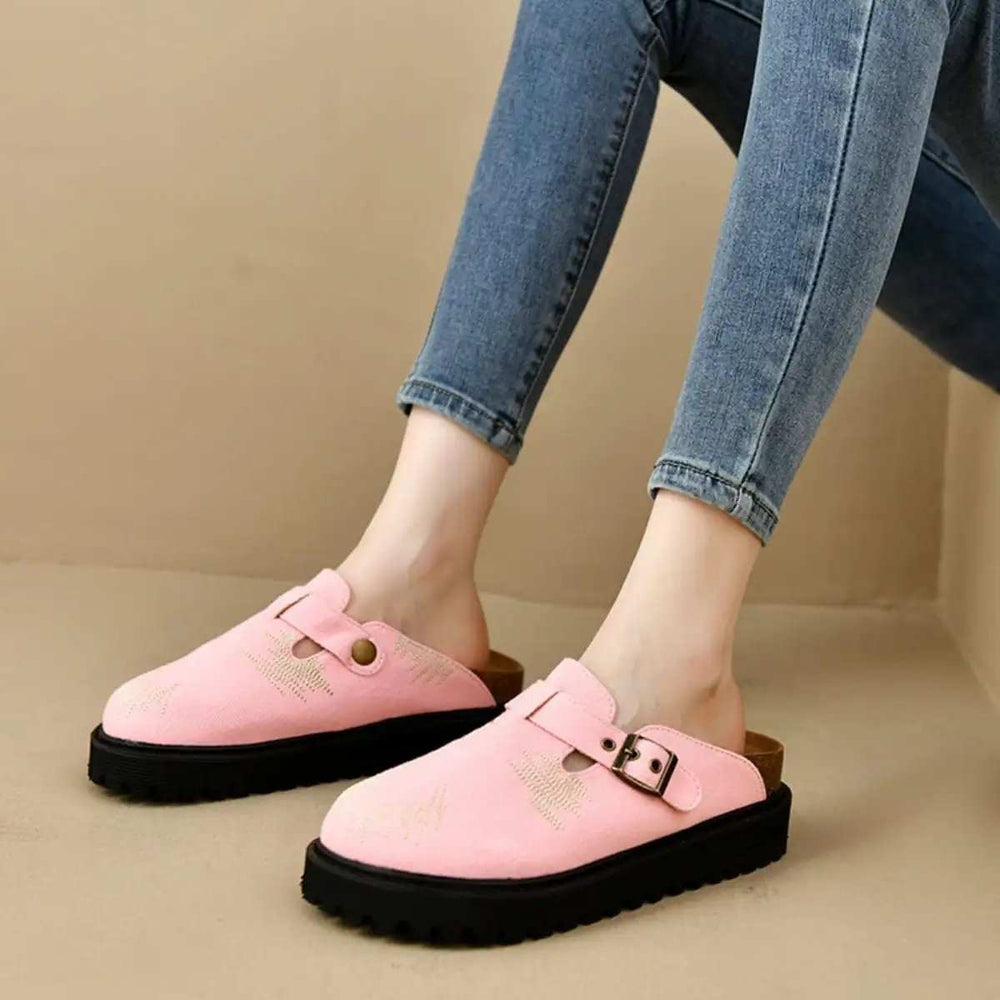 Round Toe Platform Loafers - Trendsi - Flyclothing LLC