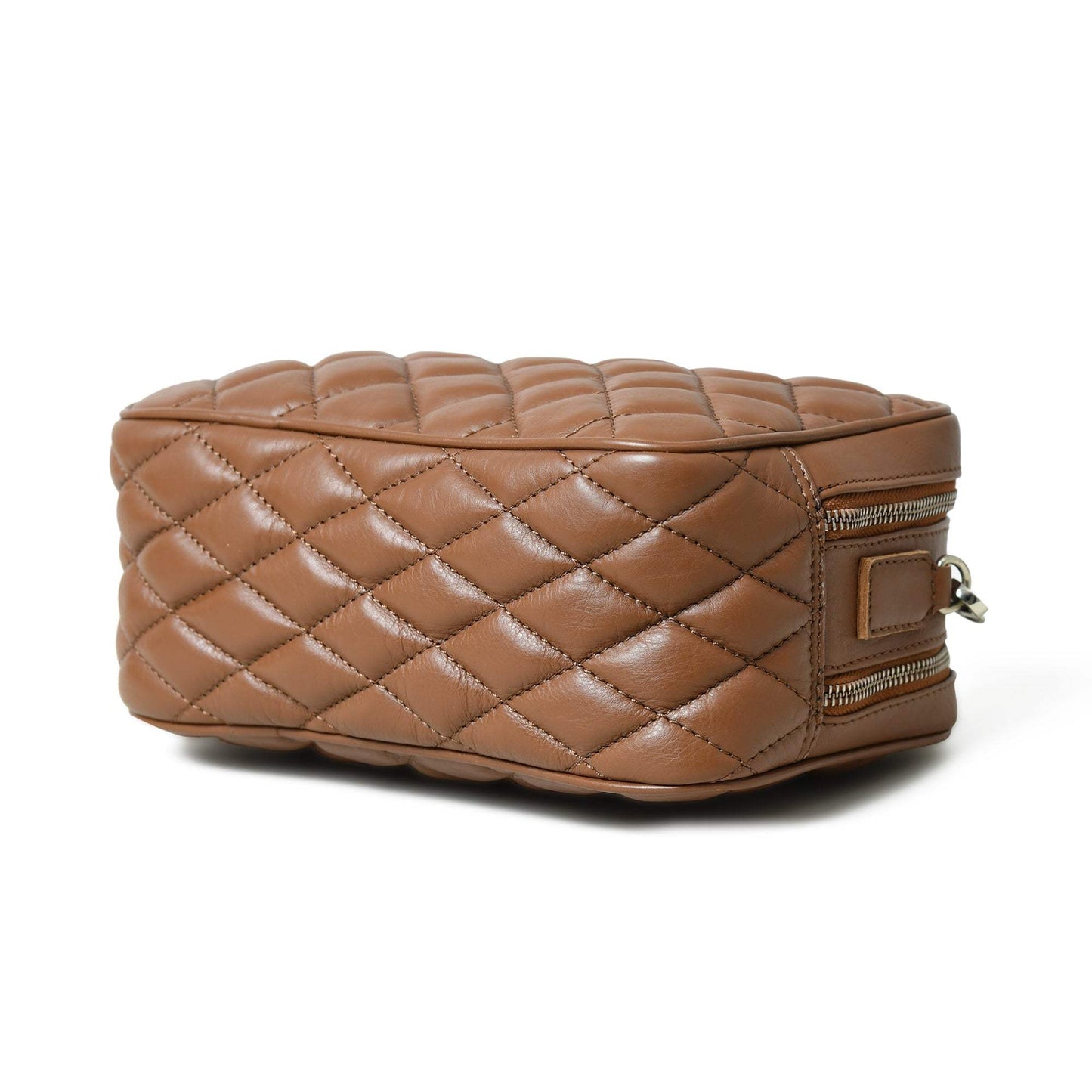 Mini Quilted Crossbody Bag, Rich Brown - Classy Leather Bags - Flyclothing LLC