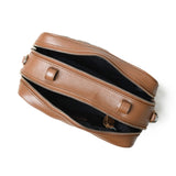 Mini Quilted Crossbody Bag, Rich Brown - Classy Leather Bags - Flyclothing LLC