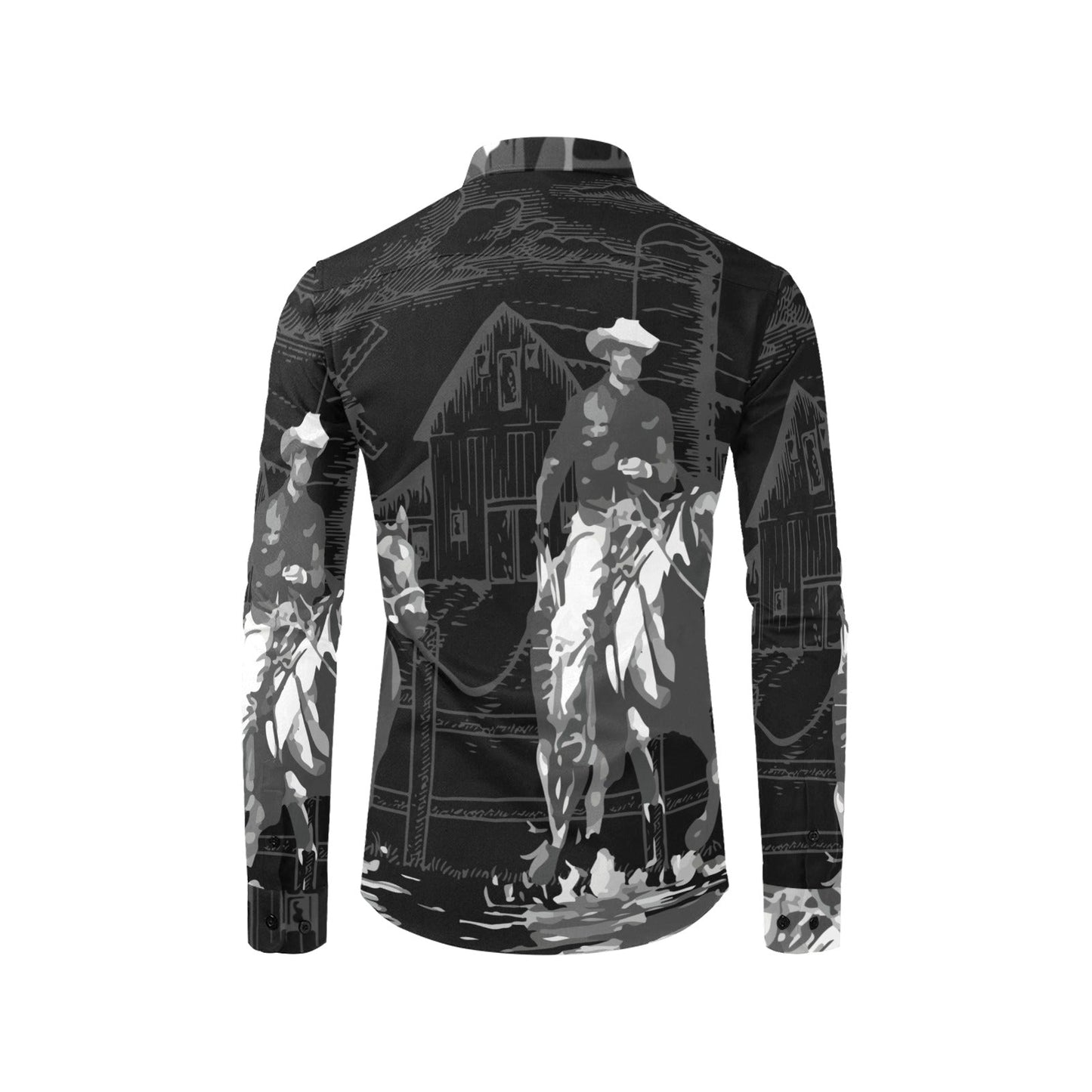 Baha Ranch Sepia Cowboy Legacy Unisex Button Up Arena Shirt