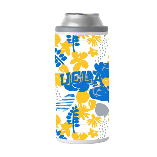UCLA 12oz Floral Slim Can Coolie - Logo Brands - Flyclothing LLC