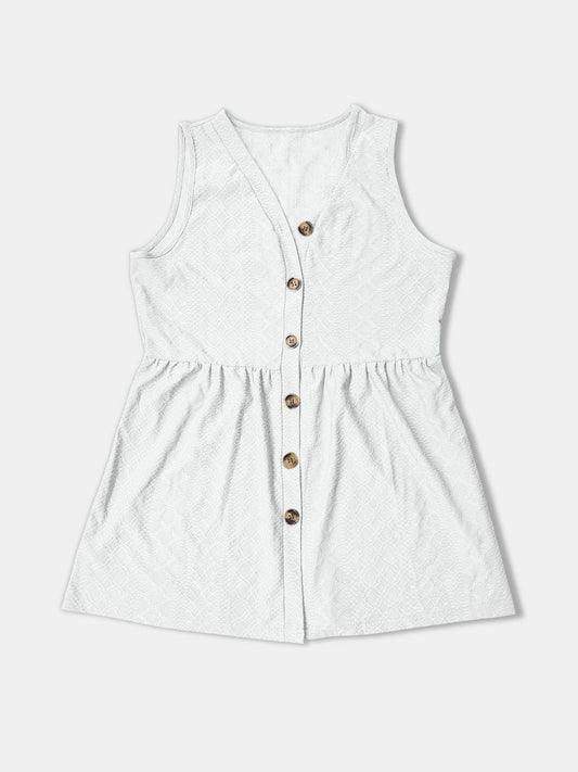 Button Up V-Neck Tank - Trendsi