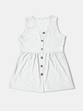 Button Up V-Neck Tank - Trendsi