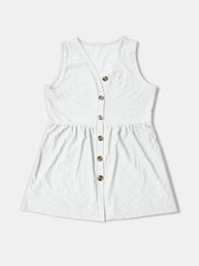 Button Up V-Neck Tank - Trendsi