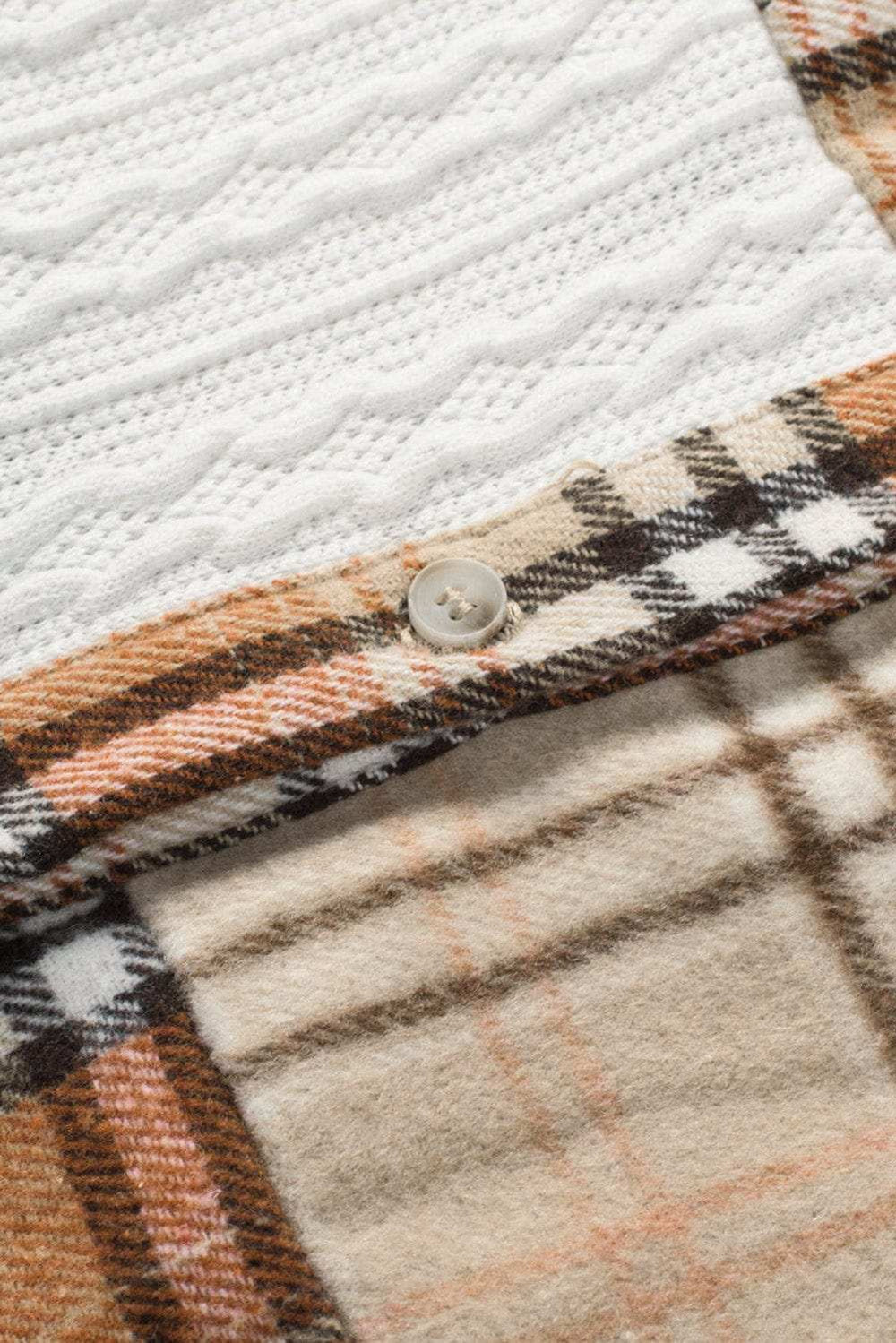 Plaid Button Up Long Sleeve Shacket - Trendsi - Flyclothing LLC