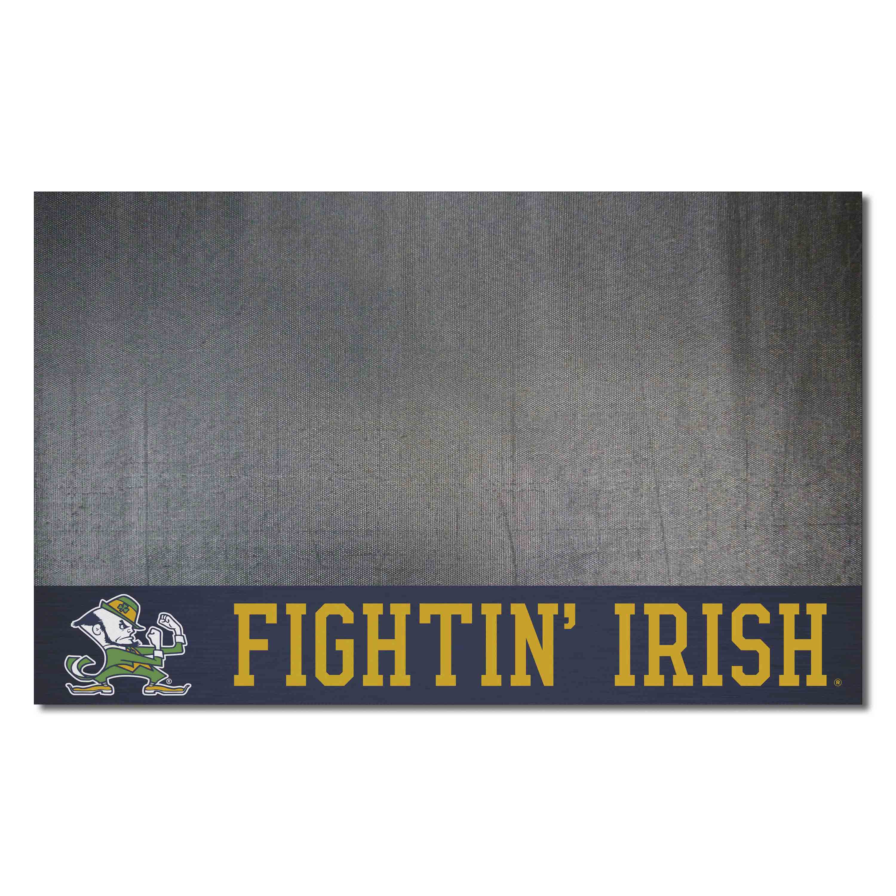 Notre Dame Fighting Irish Vinyl Grill Mat - 26in. x 42in., Leprechaun - Notre Dame