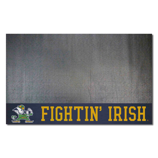 Notre Dame Fighting Irish Vinyl Grill Mat - 26in. x 42in., Leprechaun - Notre Dame