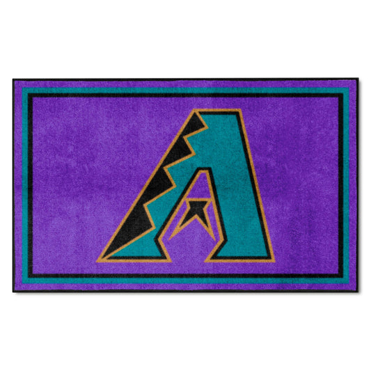 Arizona Diamondbacks 4ft. x 6ft. Plush Area Rug 1998 Retro Logo - Arizona Diamondbacks