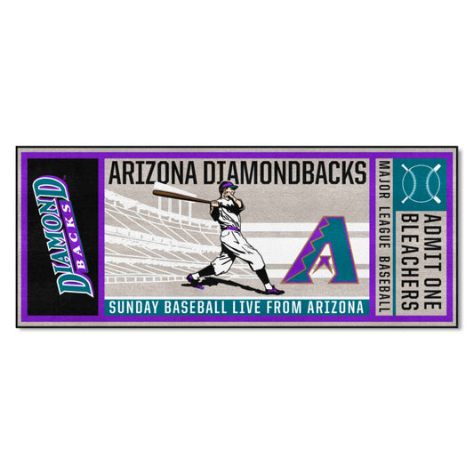 Arizona Diamondbacks Ticket Runner Rug - 30in. x 72in. - Arizona Diamondbacks
