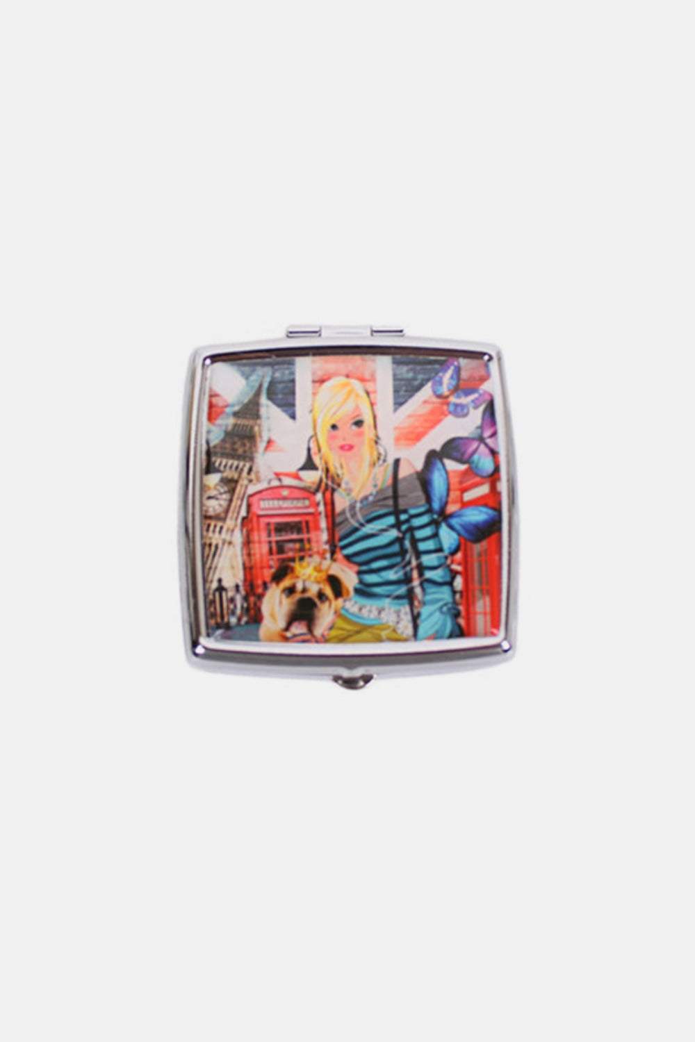 Nicole Lee USA Printed Metallic Square Pill Case - Trendsi - Flyclothing LLC