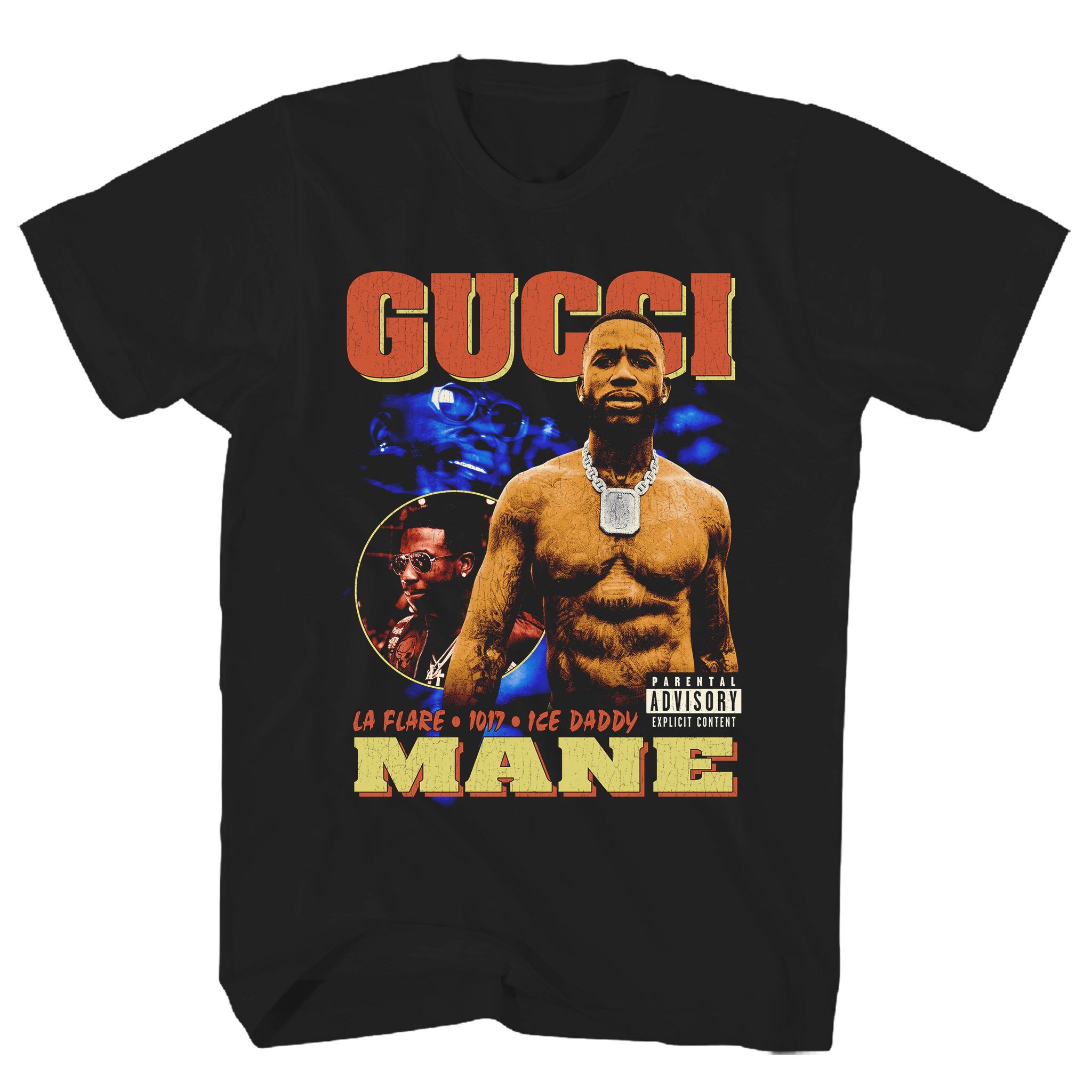 GUCCI MANE COLLAGE ARTWORK BLACK TEE