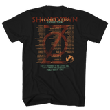 SHINEDOWN PLANET ZERO WORLD TOUR BLACK TEE