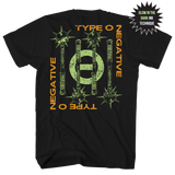 TYPE O NEGATIVE I DONT WANT TO BE ME GLOW IN THE DARK FRT/BACK BLACK T-SHIRT