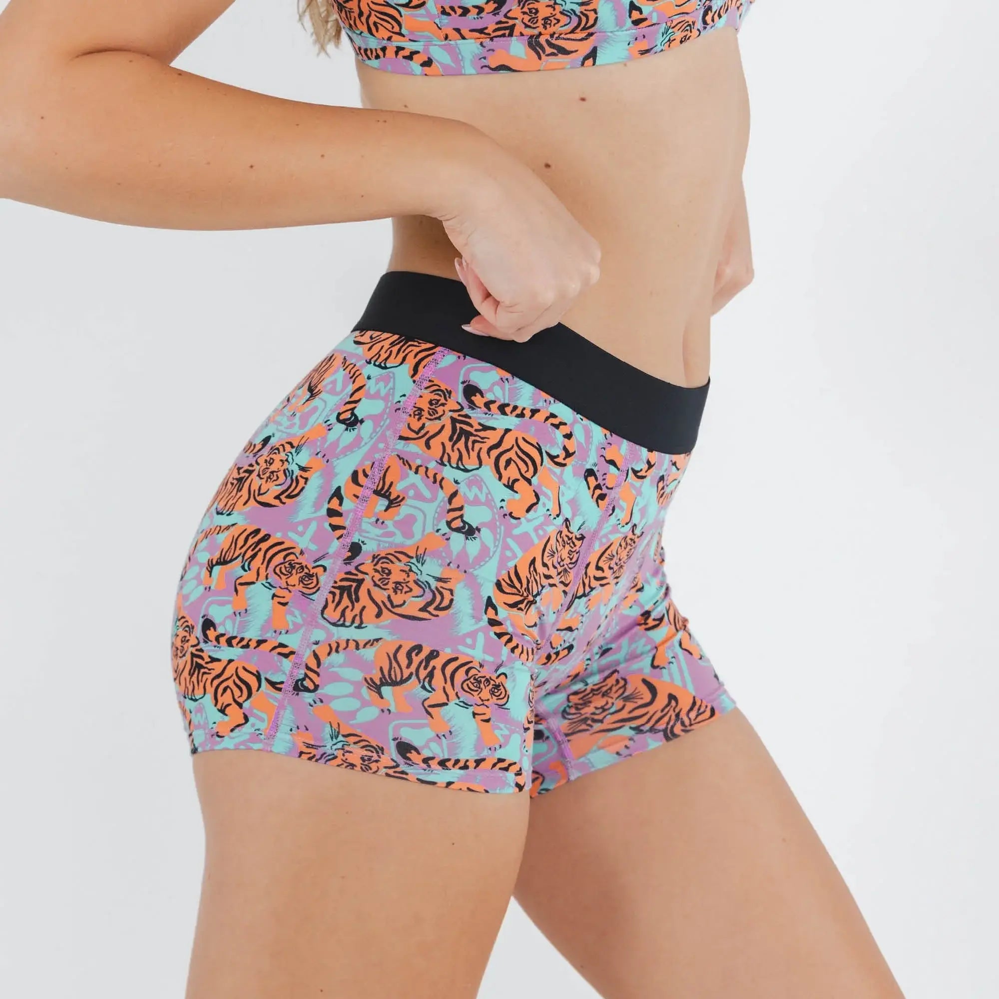The Go Get 'Em | Abstract Tigers Women’s Boxers - Shinesty - Flyclothing LLC