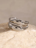 Stainless Steel Double-Layered Ring - Trendsi - Flyclothing LLC