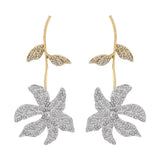 Rhinestone Flower Dangle Earrings - Trendsi - Flyclothing LLC
