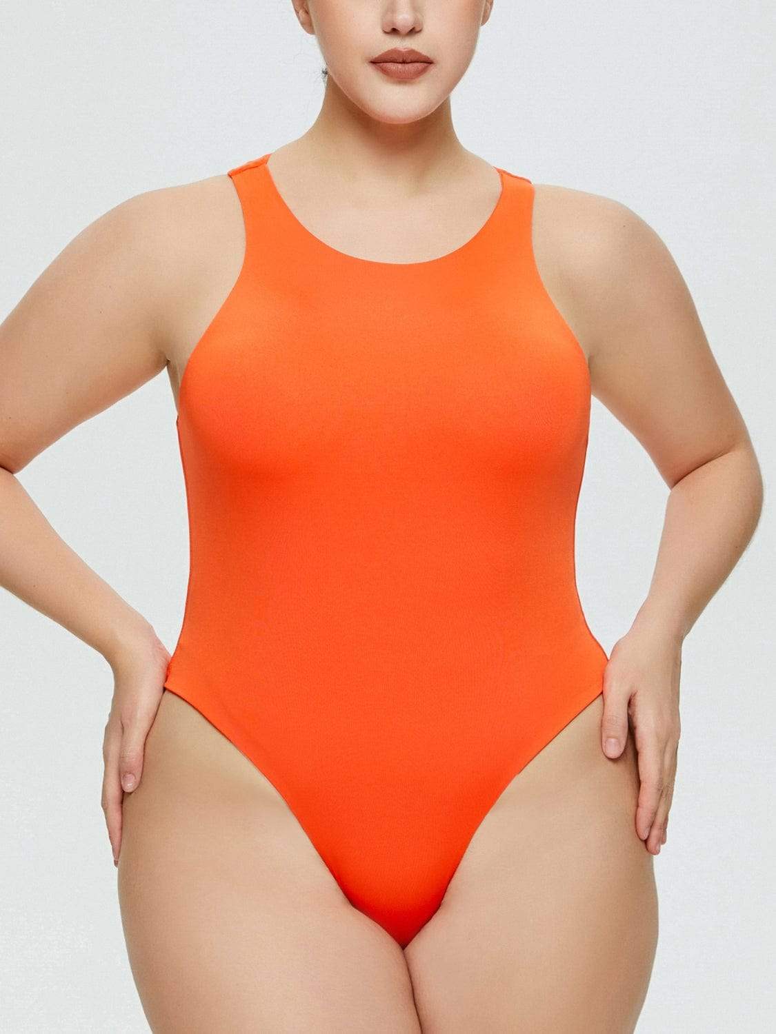 Full Size Round Neck Wide Strap Bodysuit - Trendsi - Flyclothing LLC