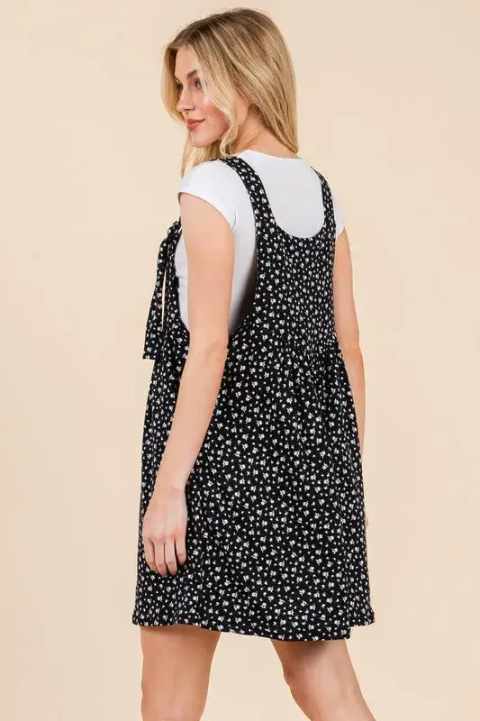 BOMBOM Floral Print Overalls with Pockets - Trendsi - Flyclothing LLC