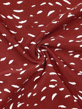 Ruffled Printed Tie Neck Long Sleeve Blouse - Trendsi - Flyclothing LLC