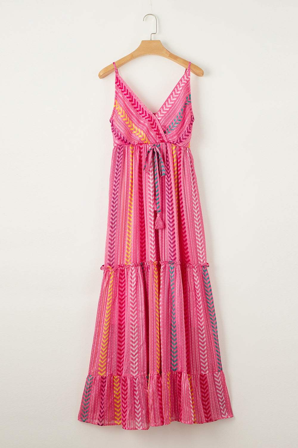 Printed Surplice Maxi Cami Dress - Trendsi - Flyclothing LLC
