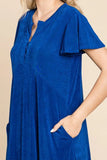 Culture Code Full Size Short Sleeve Ruffled Asymmetric Hem Dress - Trendsi