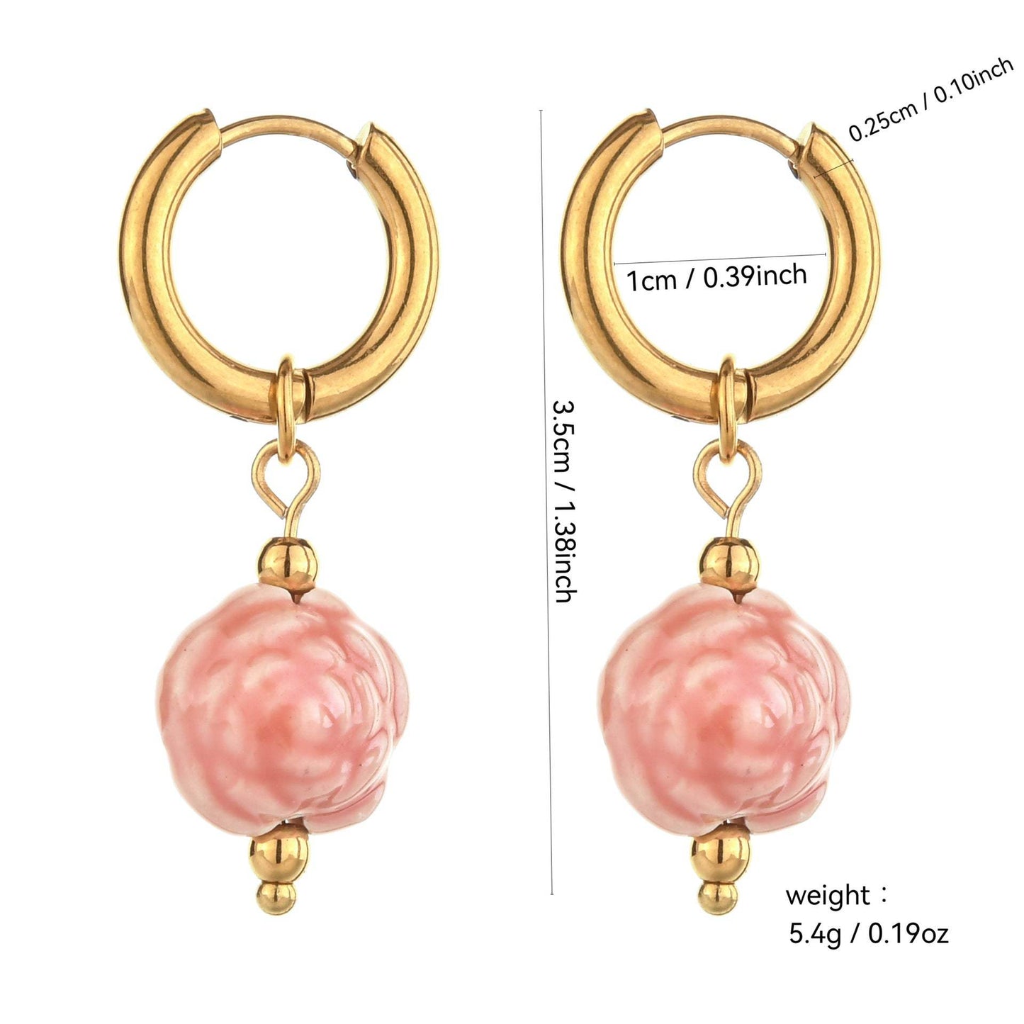 Lustrous Heart-Shaped Stainless Steel Earrings For Women - My Store - Flyclothing LLC