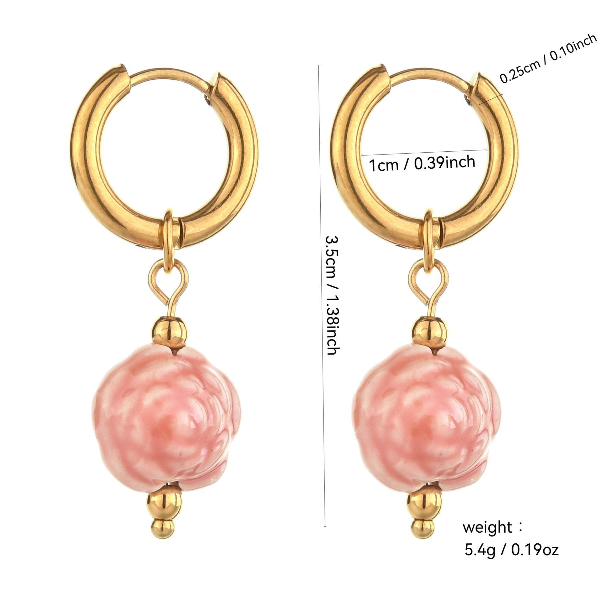Lustrous Heart-Shaped Stainless Steel Earrings For Women - My Store - Flyclothing LLC