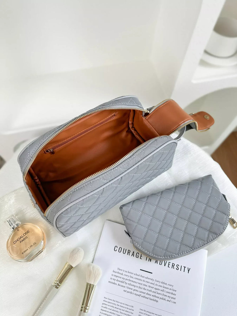 Top Handle Handbag with Clutch Bag - Trendsi - Flyclothing LLC