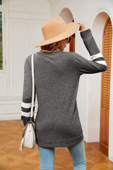Round Neck Long Sleeve Top - Trendsi - Flyclothing LLC