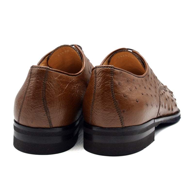 23-538-BDY ANDREA Ostrich Quill Lace Up, Brandy - Zelli Italia - Flyclothing LLC